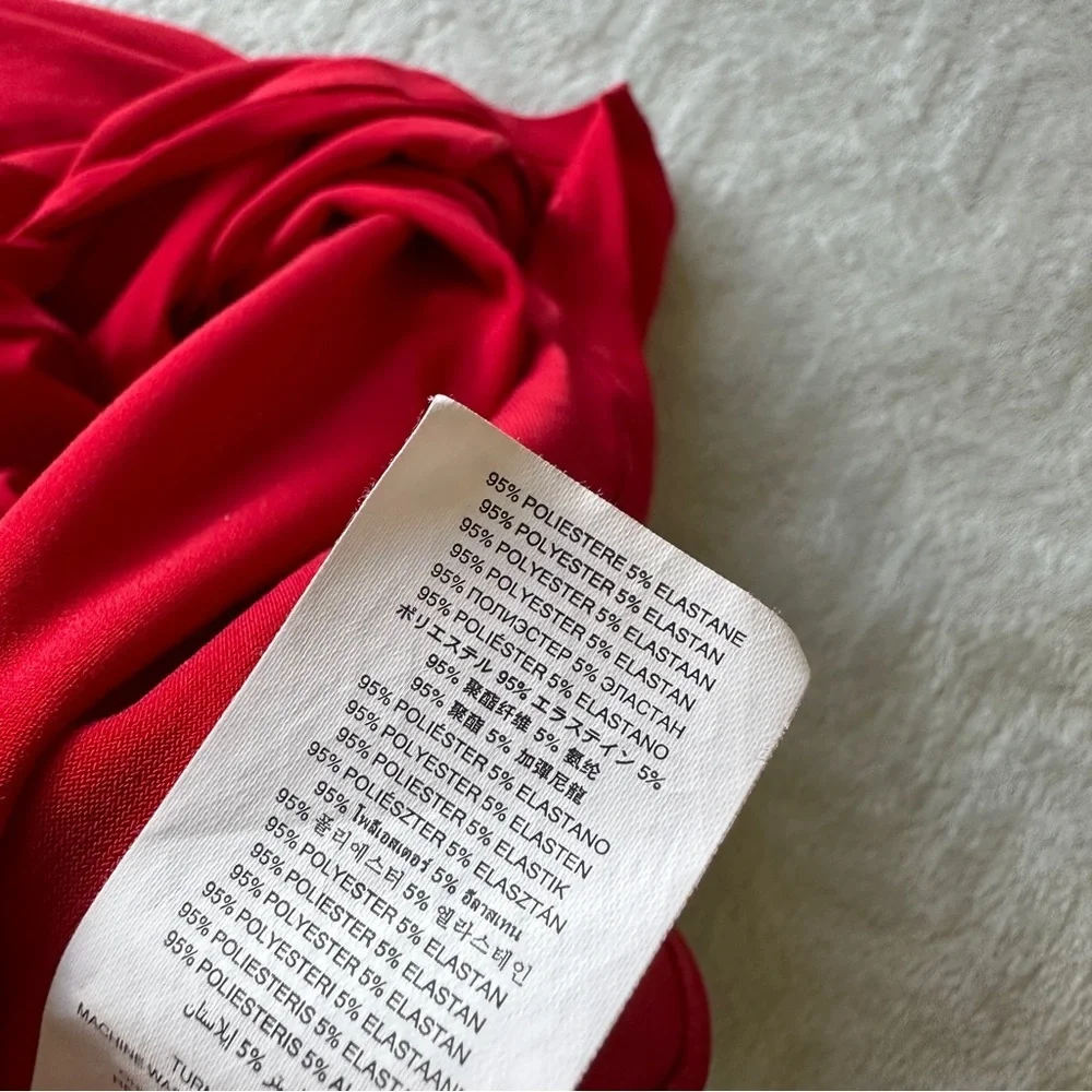 Michael Kors Red Front‎ Tie Blouse